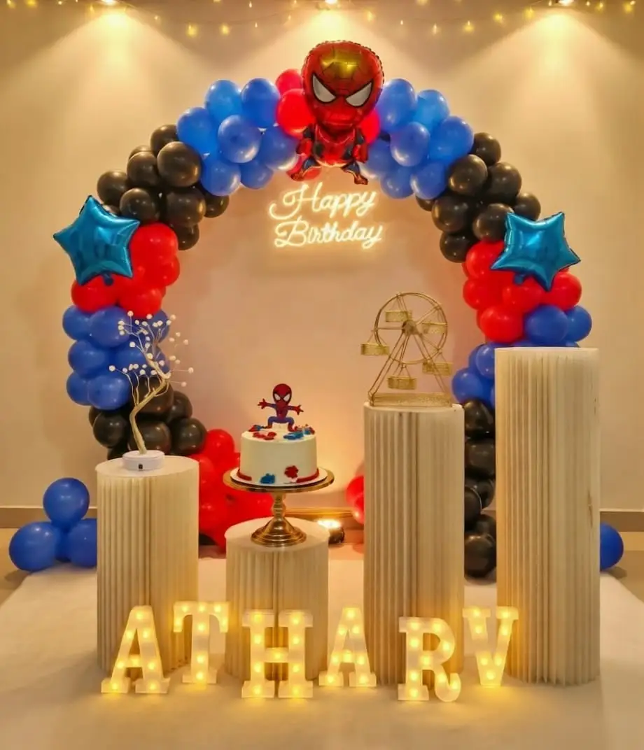 Super hero Spiderman Theme Blue Red Ring